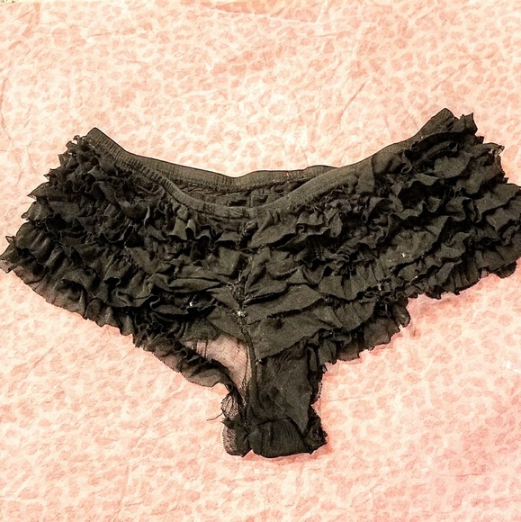 HONEYDEW RUFFLED THONG PANTY, S - Picture 2 of 4